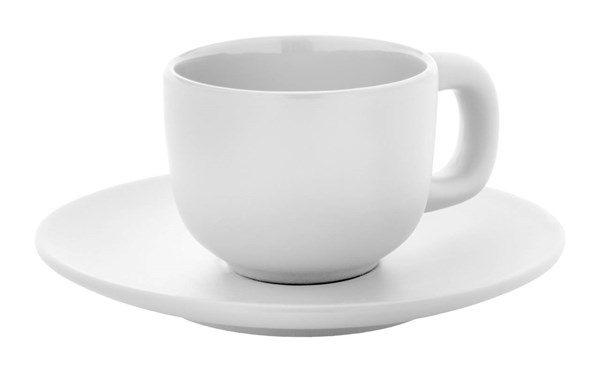 Obrázky: 2ks šálků 85ml s podšálkem na espresso, bílé, Obrázek 5