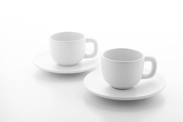 Obrázky: 2ks šálků 85ml s podšálkem na espresso, bílé, Obrázek 6