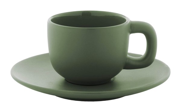 Obrázky: 2ks šálků 85ml s podšálkem na espresso, zelené, Obrázek 4