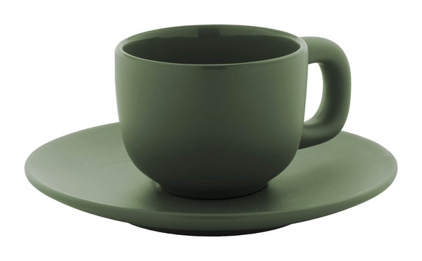 Obrázky: 2ks šálků 85ml s podšálkem na espresso, zelené, Obrázek 5