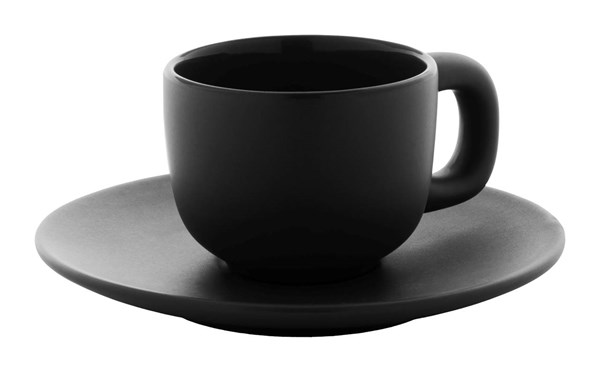 Obrázky: 2ks šálků 85ml s podšálkem na espresso, černé, Obrázek 5