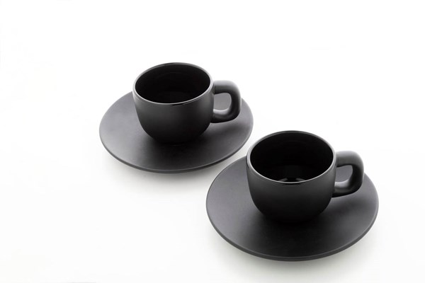 Obrázky: 2ks šálků 85ml s podšálkem na espresso, černé, Obrázek 7