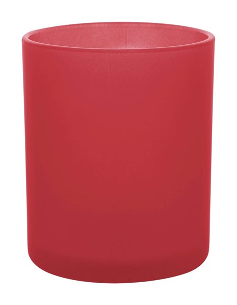 Obrázky: Skleněný červený frosty hrnek 300ml, Obrázek 2