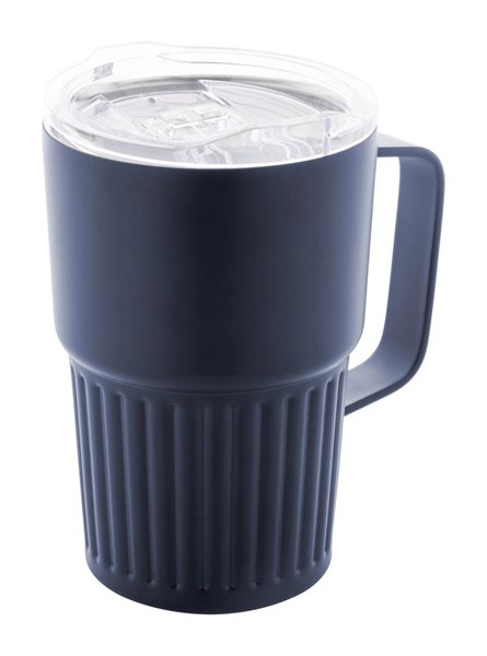 Obrázky: Dvoustěnný termohrnek-recykl. nerez, víčko, modrá, Obrázek 3