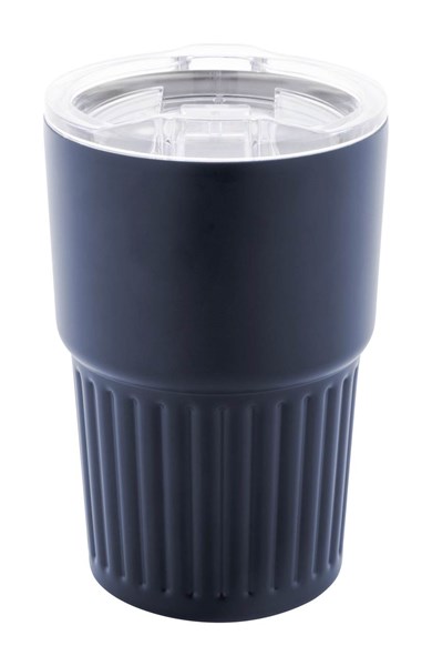 Obrázky: Dvoustěnný termohrnek-recykl. nerez, víčko, modrá, Obrázek 4