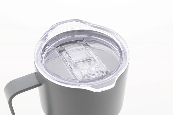 Obrázky: Dvoustěnný termohrnek-recykl. nerez, víčko, šedá, Obrázek 3