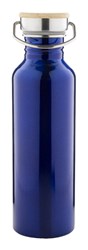 Obrázky: Modrá nerez. láhev 800ml s bambus. víčkem v krab.