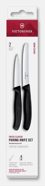 Obrázky: Černá sada-2 nože VICTORINOX-pap. krabič.(8+11cm), Obrázek 2