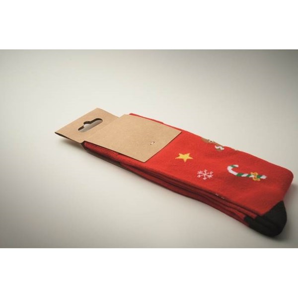 Obrázky: Pár vánočních ponožek L, červené, Obrázek 3