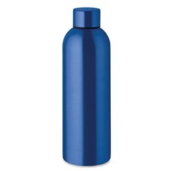 Obrázky: Jednostěnná láhev 750ml z recykl. nerez, modrá