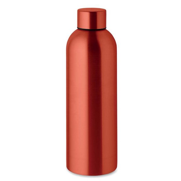 Obrázky: Jednostěnná láhev 750ml z recykl. nerez, červená