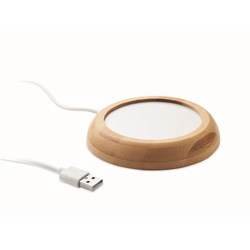Obrázky: USB ohřívač hrnků s bambus. okrajem