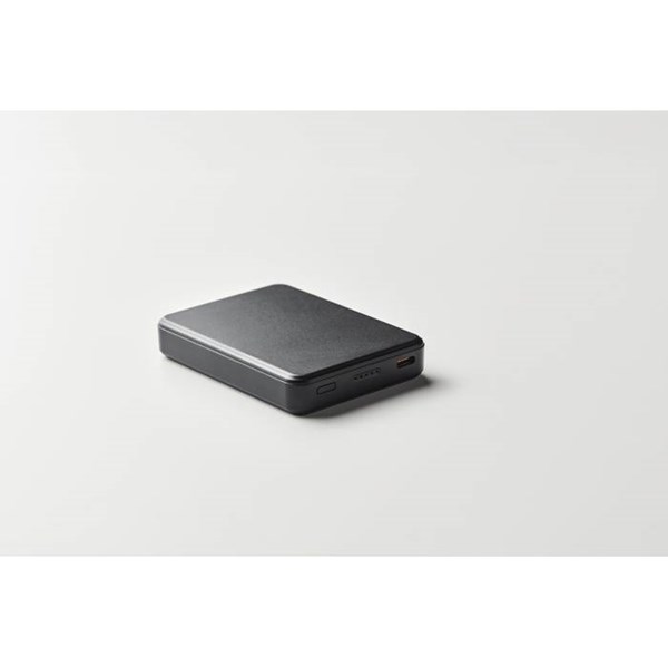 Obrázky: Powerbanka 5000 mAh z recykl. ABS, černá, Obrázek 7