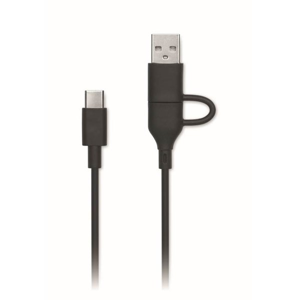 Obrázky: Powerbanka 5000 mAh z recykl. ABS, černá, Obrázek 8