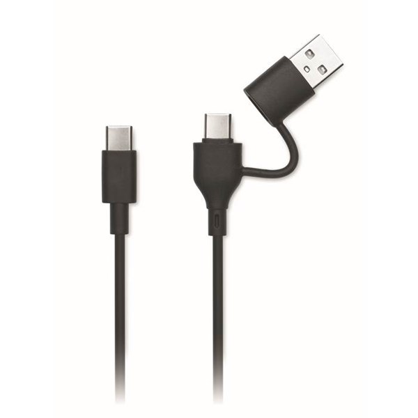 Obrázky: Powerbanka 5000 mAh z recykl. ABS, černá, Obrázek 10