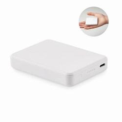 Obrázky: Powerbanka 5000 mAh z recykl. ABS, bílá