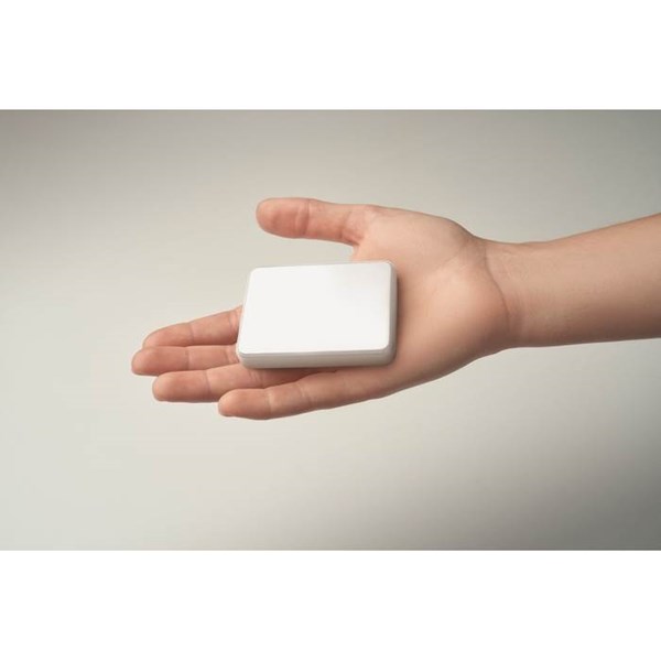 Obrázky: Powerbanka 5000 mAh z recykl. ABS, bílá, Obrázek 11