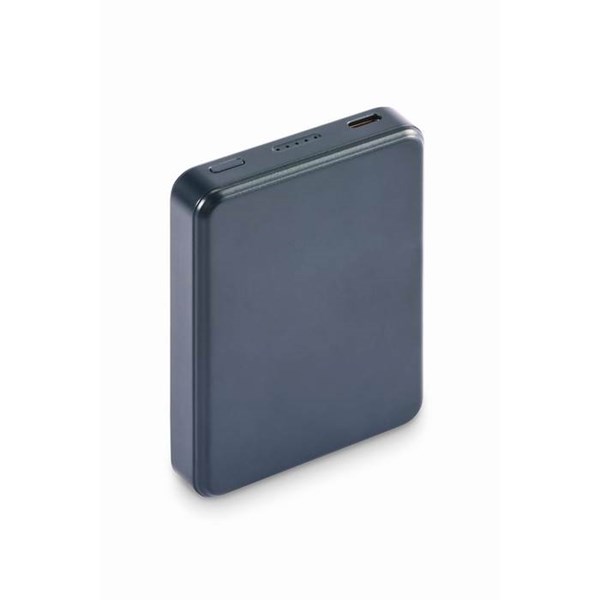 Obrázky: Powerbanka 5000 mAh z recykl. ABS, franc. modrá, Obrázek 3
