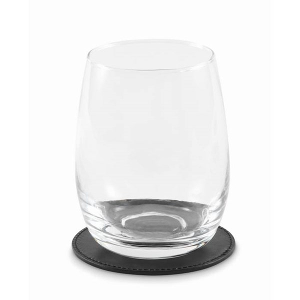 Obrázky: Kulatý podtácek z PU, černá, Obrázek 3