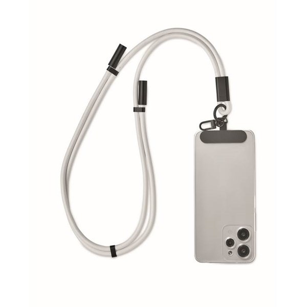 Obrázky: Šňůrka na krk-nabíjecí a datový kabel 60W, bílá, Obrázek 2
