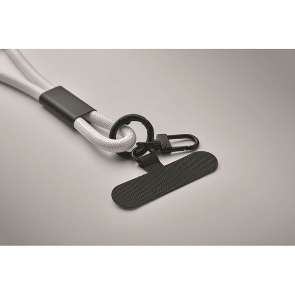 Obrázky: Šňůrka na krk-nabíjecí a datový kabel 60W, bílá, Obrázek 5