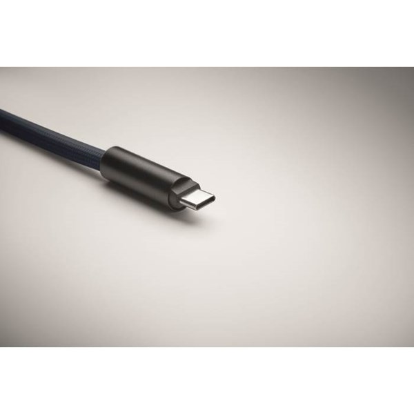 Obrázky: Šňůrka na krk-nabíjecí a datový kabel 60W, modrá, Obrázek 9