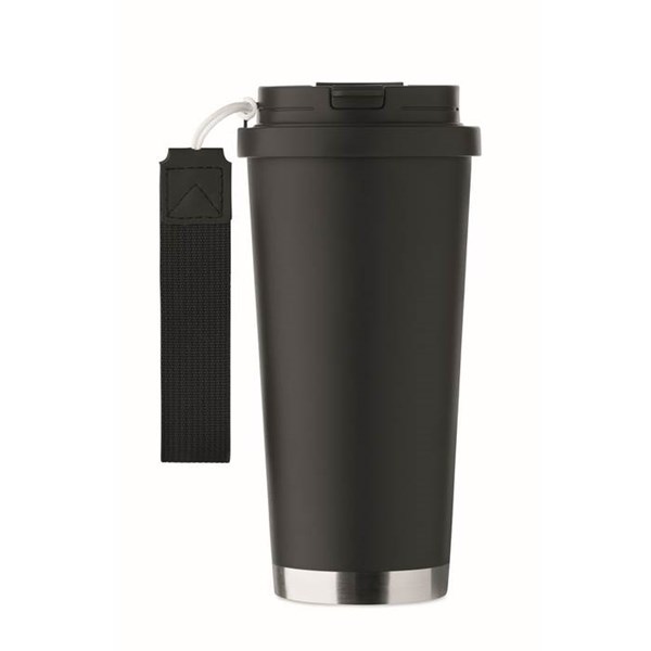 Obrázky: Termohrnek z rec. nerez 500ml a poutkem, černá, Obrázek 7