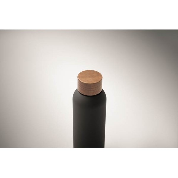 Obrázky: Pogum. jednost. láhev 700 ml, rec. nerez,černá, Obrázek 2