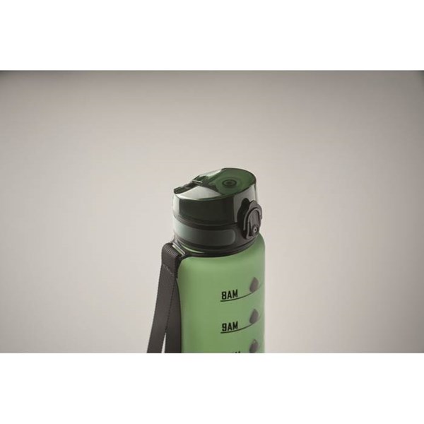Obrázky: Sport. RPET láhev 1L, motivační značky, zelená, Obrázek 5