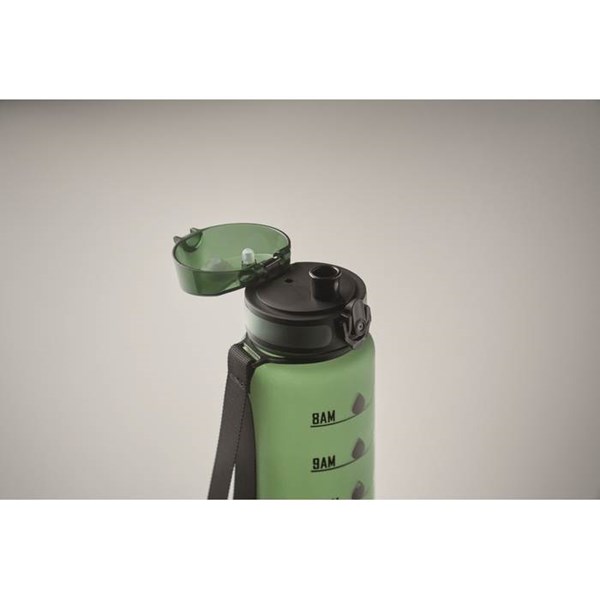 Obrázky: Sport. RPET láhev 1L, motivační značky, zelená, Obrázek 6