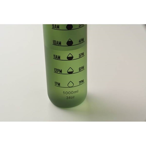 Obrázky: Sport. RPET láhev 1L, motivační značky, zelená, Obrázek 7