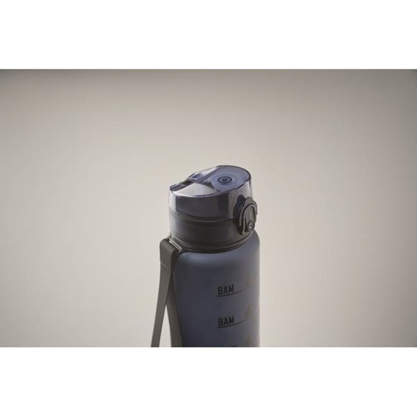 Obrázky: Sport. RPET láhev 1L, motivační značky, fr. modrá, Obrázek 4