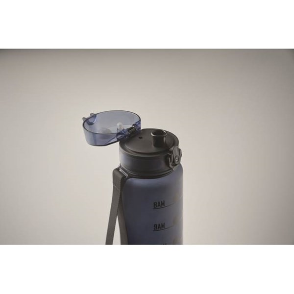 Obrázky: Sport. RPET láhev 1L, motivační značky, fr. modrá, Obrázek 5