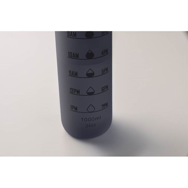 Obrázky: Sport. RPET láhev 1L, motivační značky, fr. modrá, Obrázek 6