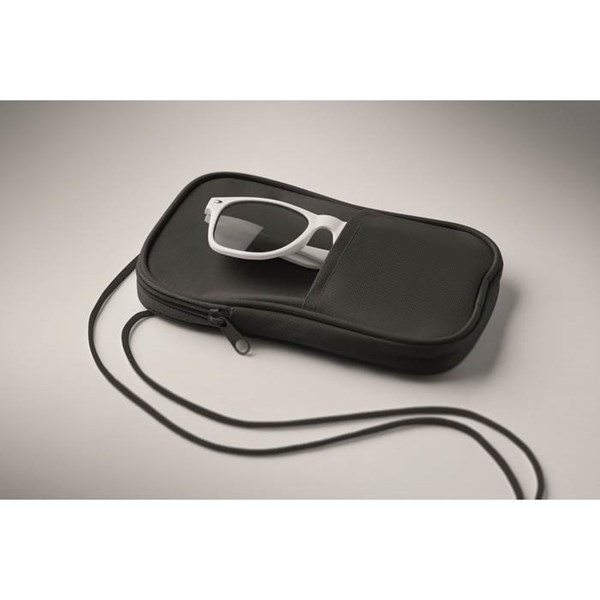 Obrázky: Cestovní RPET pouzdro se šňůrkou, černá, Obrázek 4