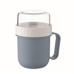Obrázky: Cestovní dvojhrnek z PP 450ml/160ml, petrolejová