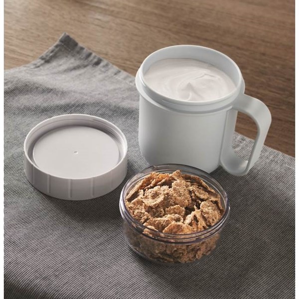 Obrázky: Cestovní dvojhrnek z PP 450ml/160ml, sv. modrá, Obrázek 6