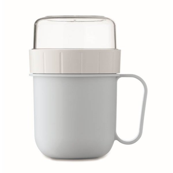 Obrázky: Cestovní dvojhrnek z PP 450ml/160ml, sv. modrá, Obrázek 8