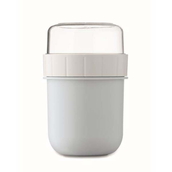 Obrázky: Cestovní dvojhrnek z PP 450ml/160ml, sv. modrá, Obrázek 10