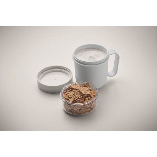 Obrázky: Cestovní dvojhrnek z PP 450ml/160ml, sv. modrá, Obrázek 14