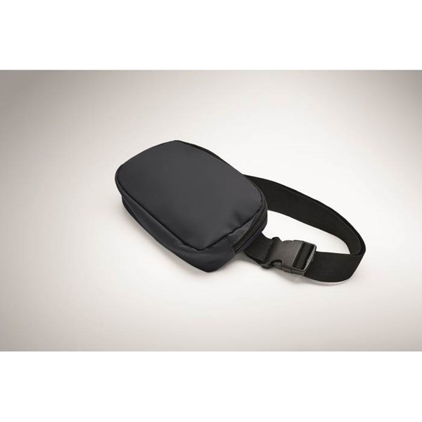 Obrázky: Taštička/ledvinka z RPET polyest. 210D, modrá, Obrázek 4