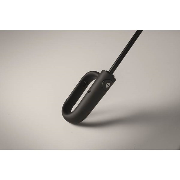 Obrázky: Šedý skládací větruodolný deštník, RPET, Obrázek 10