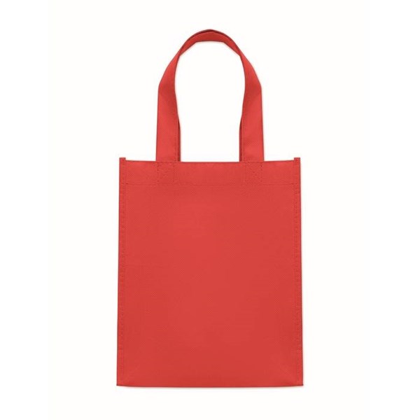 Obrázky: Malá dárková taška z netkané RPET textilie,červená, Obrázek 2