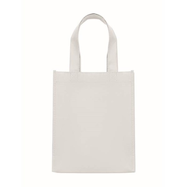 Obrázky: Malá dárková taška z netkané RPET textilie, bílá, Obrázek 2