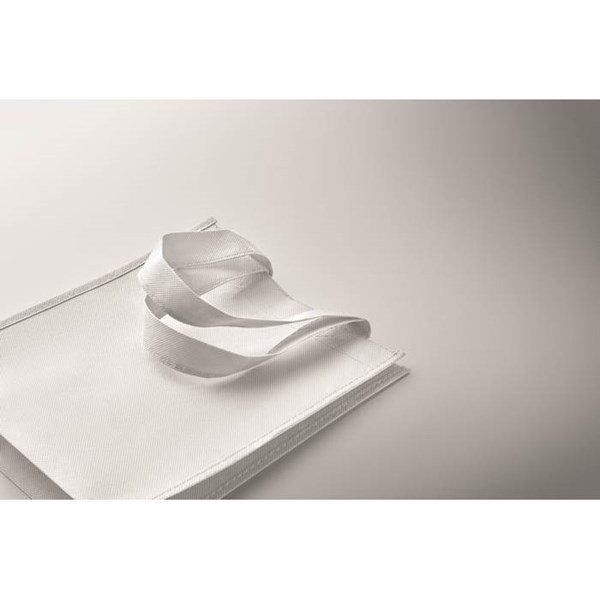 Obrázky: Malá dárková taška z netkané RPET textilie, bílá, Obrázek 3