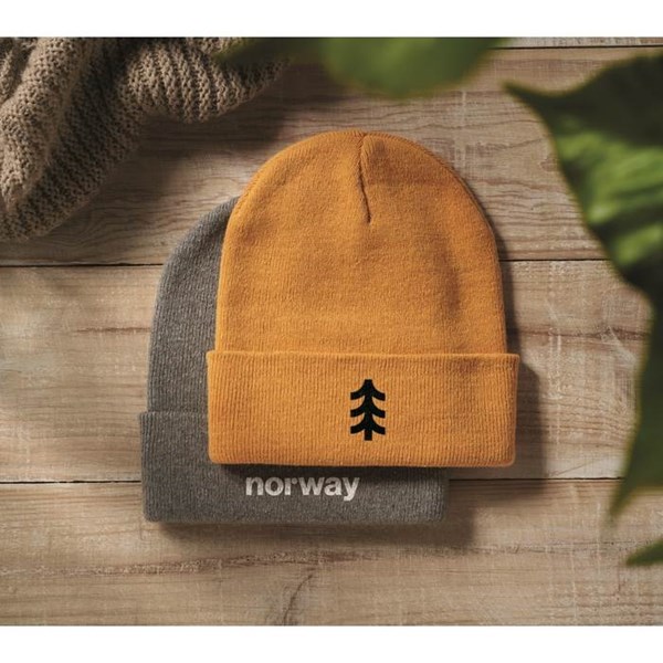 Obrázky: Žlutá pletená čepice s lemem, Obrázek 6