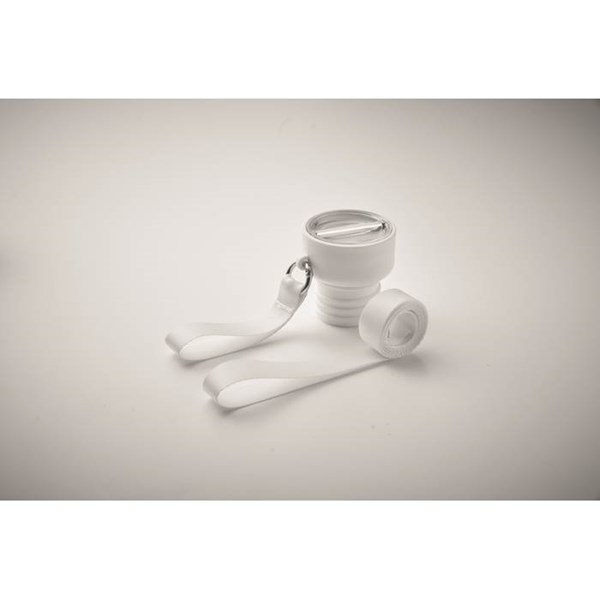 Obrázky: Dvoustěnná láhev 500ml s poutkem, bílá, Obrázek 5