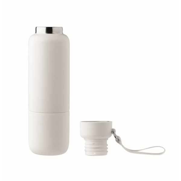 Obrázky: Dvoustěnná láhev 500ml s poutkem, bílá, Obrázek 8