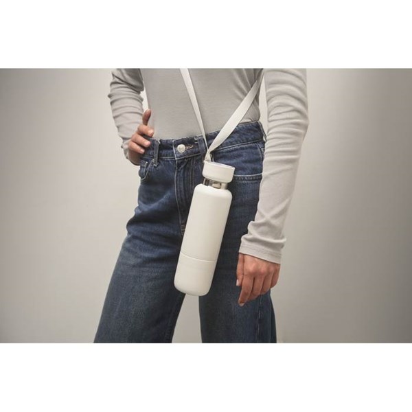 Obrázky: Dvoustěnná láhev 500ml s poutkem, bílá, Obrázek 9