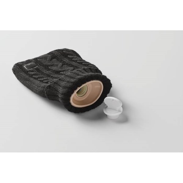 Obrázky: Termofor, zahřívací pletený polštářek 400 ml,černý, Obrázek 4
